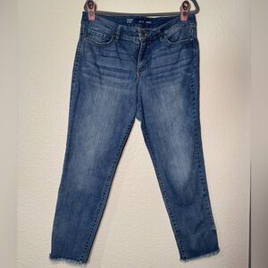 Women’s Mid-Rise Blue Denim Jeans skinny ankle